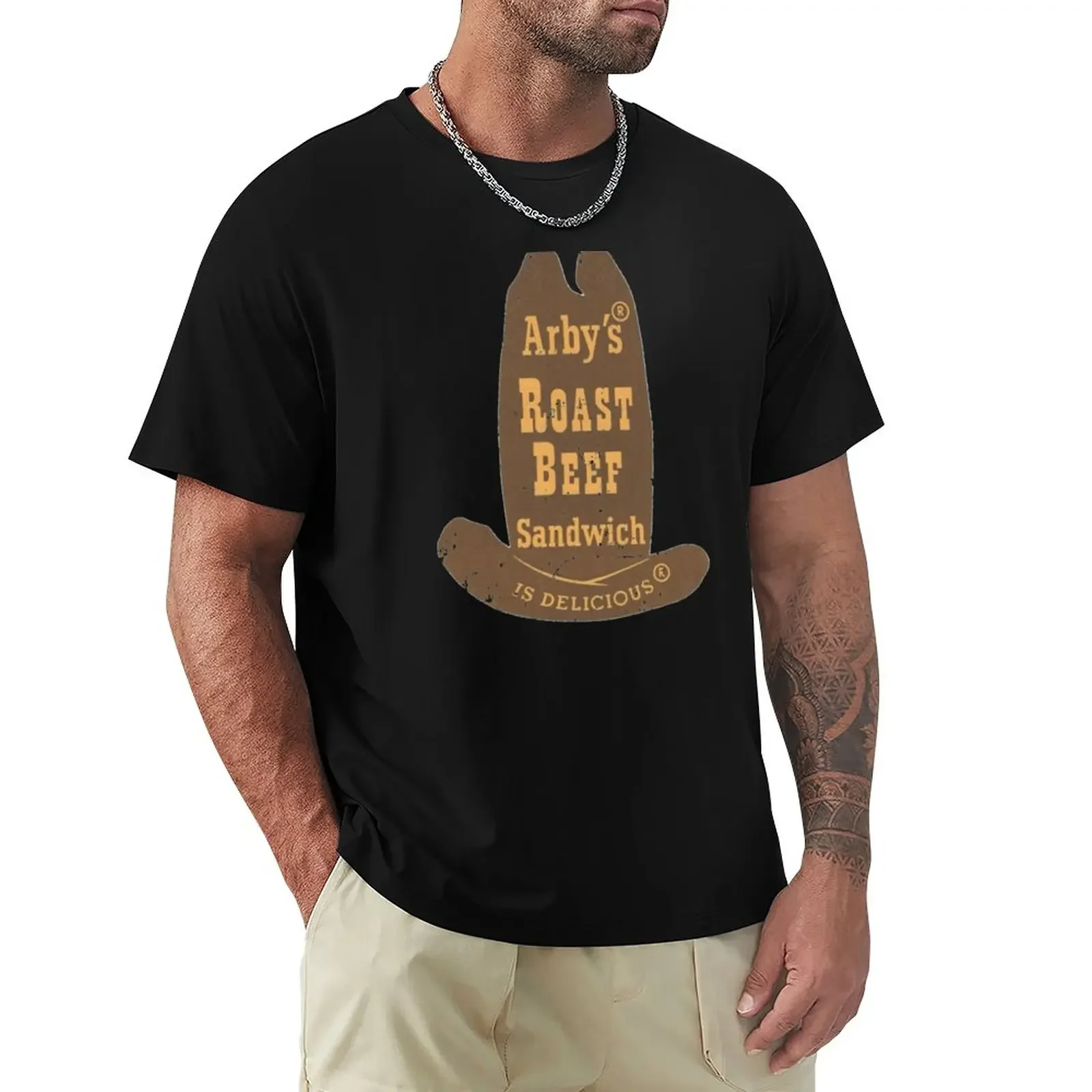 Arby'S Roast Beef Shirt T-Shirt Hippie Clothes Anime Clothes T-Shirt For Men Cotton