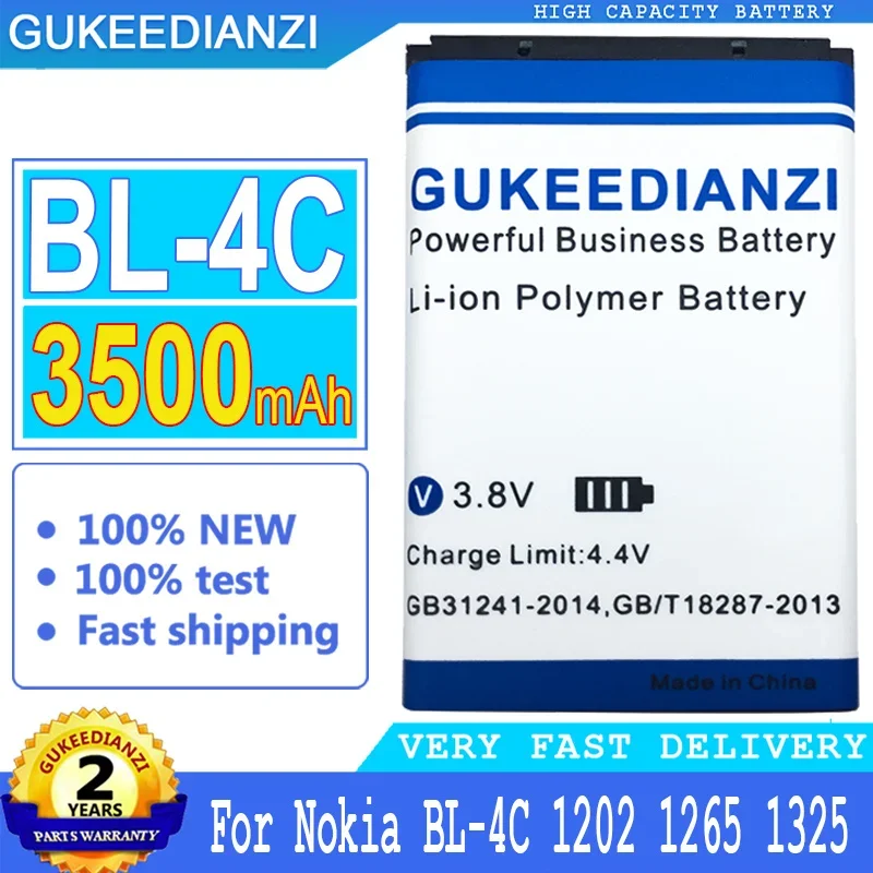 Batteria Del Telefono Cellulare Da 3500Mah Per Batterie Nokia 1365/1325/2650/2652/3108/3500C/5100/6066/6088/6101/6102/6103/6131/6125