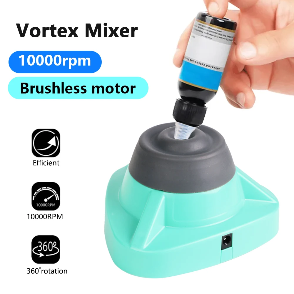 Mini Vortex Mixer Pigment Shaker Fast Electric Liquid Vortex Mixing Paint Tattoo Ink Mixer Shaker Machine Accessories Supplies paint pouring cup painting supplies cups for pigment container silicone reusable funnel mixing fluid dope