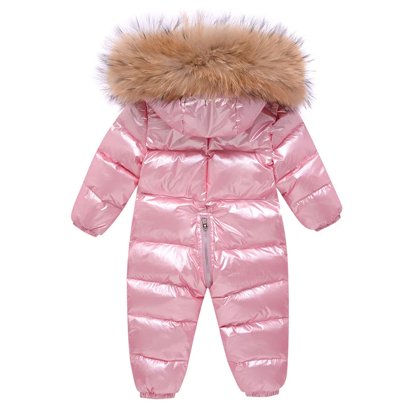Winter Warm 80 90 100cm 1 2 3 Years Kids Down Coat Thicken Waterproof Snowsuit Infant Jumpsuit Parka Baby Girl Boys Romper