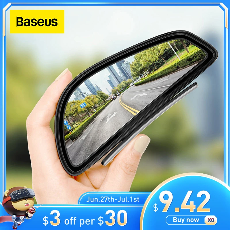 Baseus 2 2pcs のリアビューミラー防水360度ワイド怒り駐 車 Assitant自動バックミラー安全ブラインドスポットミラー J
