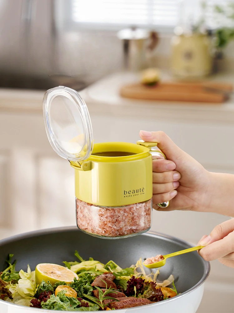 Seasoning Jar Light Luxury Push-type Sealed Cross-border Moisture-proof MSG Large-capacity