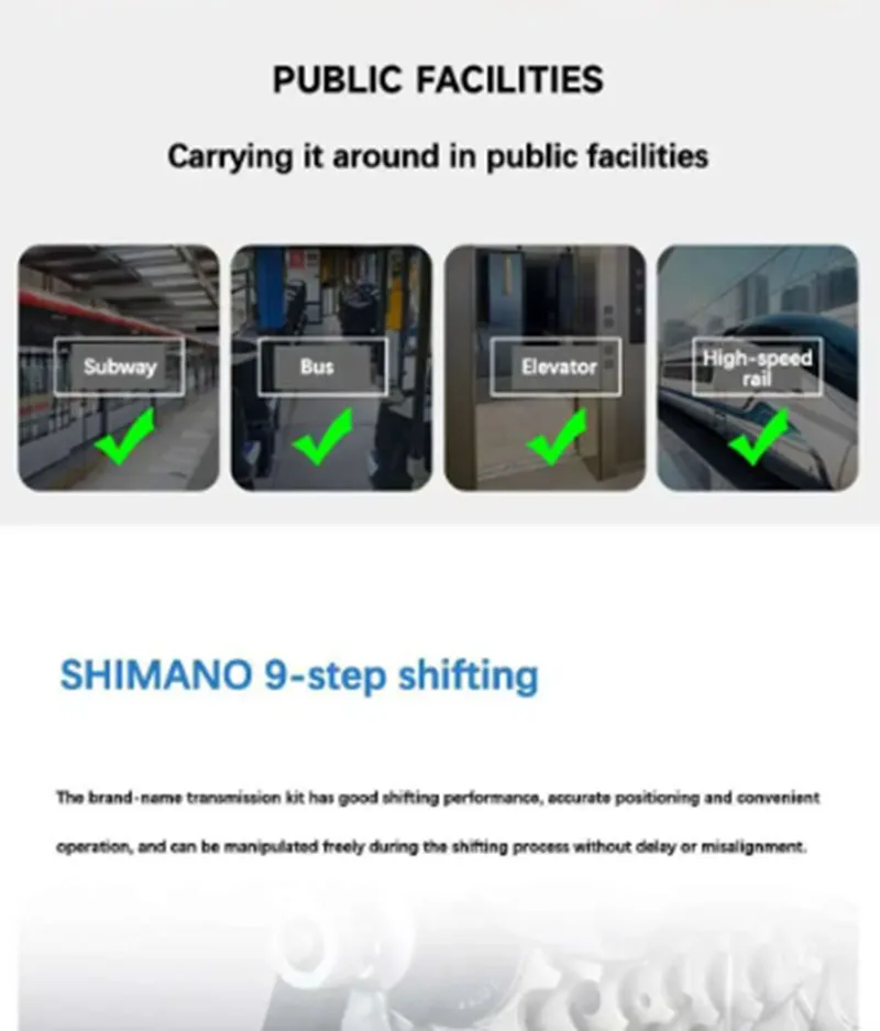 Description Picture 5 of itemRetro Folding Bicycle 16 Inches External 9 Speed Double C Brake Portable CRMO Three Fold Frame 53Tankset 349 Wheels Bike