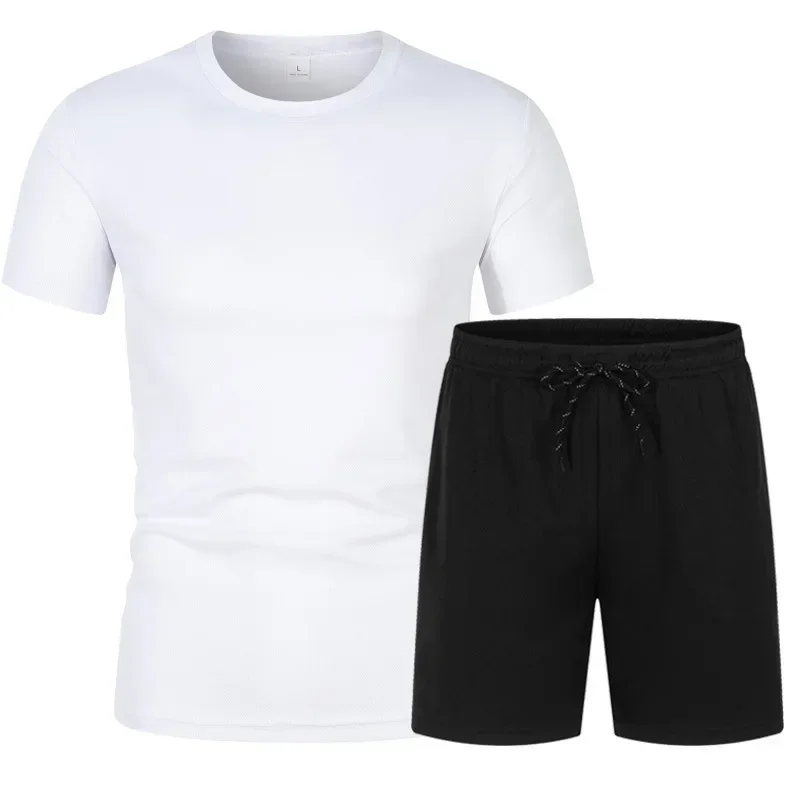 Men's short sleeved sports T-shirt, quick drying and breathable summer jumpsuit, men's sportswear, 2024