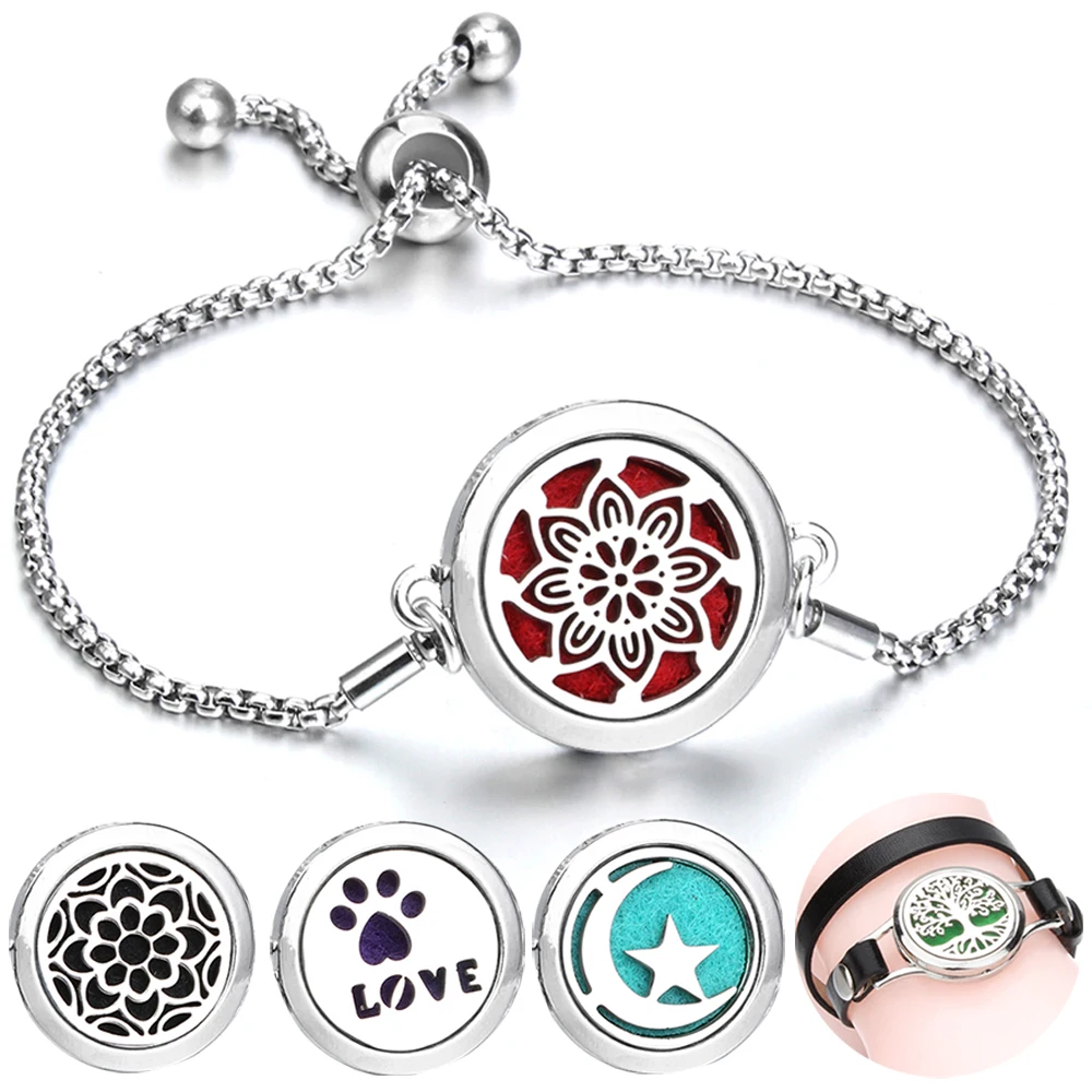 TreeofLifeAromatherapyBraceletStainlessSteelAromaJewelry