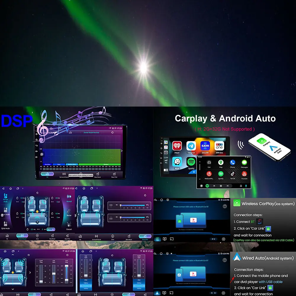 Android Auto Car Radio for Ford Fiesta MK7 (2009–2017) – 4G LTE WiFi Multimedia Player with GPS Navigation, Wireless CarPlay, DSP Sound, and Touchscreen Display 4