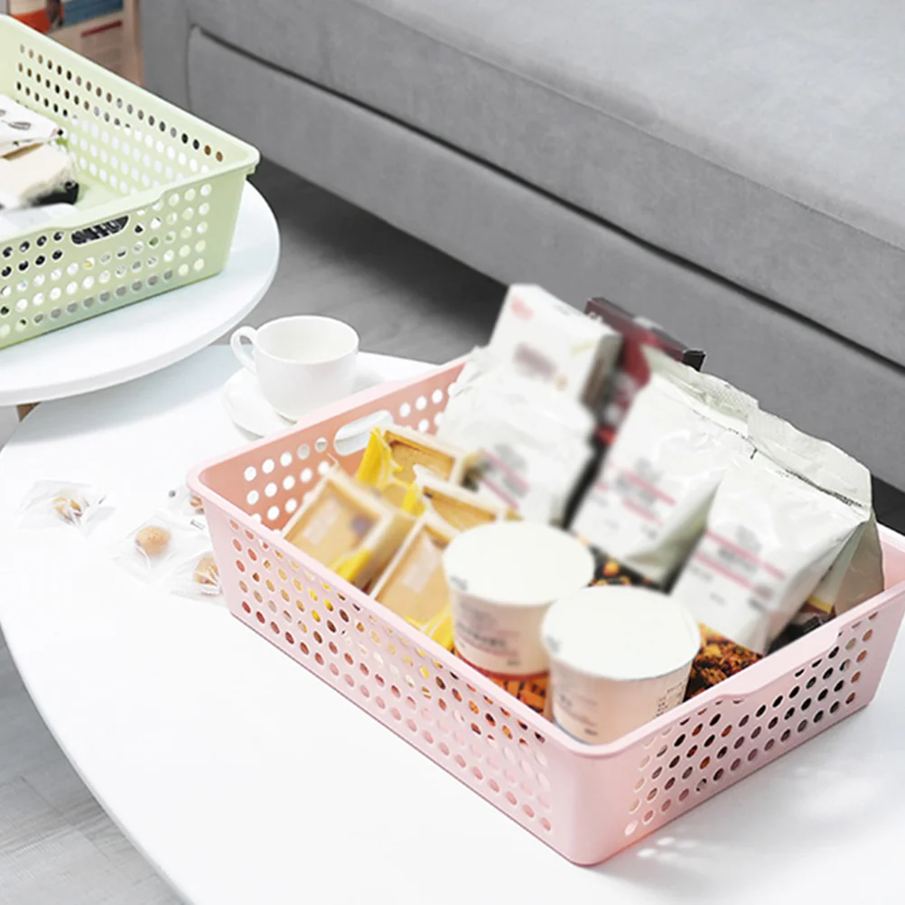 

4 Pcs Trash Can Desktop Storage Basket Multifunctional File Sundries Organizing Classroom Organization and Creative Office