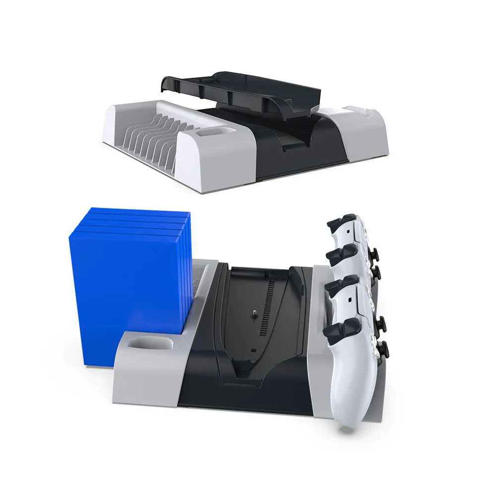 Per Ps5 Slim Console Base Di Raffreddamento Multifunzionale + Organizzatore Del Disco Per Base Di Ricarica Del Controller P5