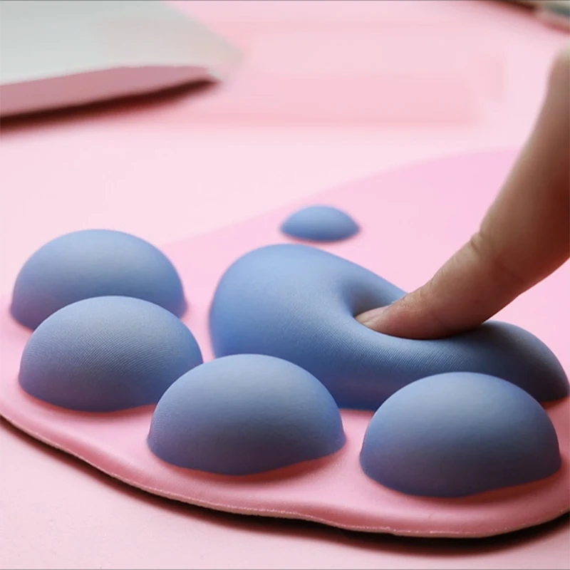 3D 귀여운 고양이 발 마우스 패드, 부드러운 실리콘 메모리 폼 손목 받침대 쿠션, 카와이 마우스 패드, 노트북 컴퓨터 책상 매트, 사무용품