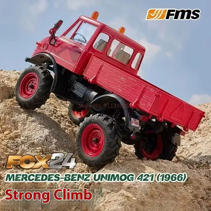Fms New 1/24 Unimog Fcx Series Off Road 4wd Rc Climbing Car Remote Control Electric Simulation Car Model Adult Toy Gift 4