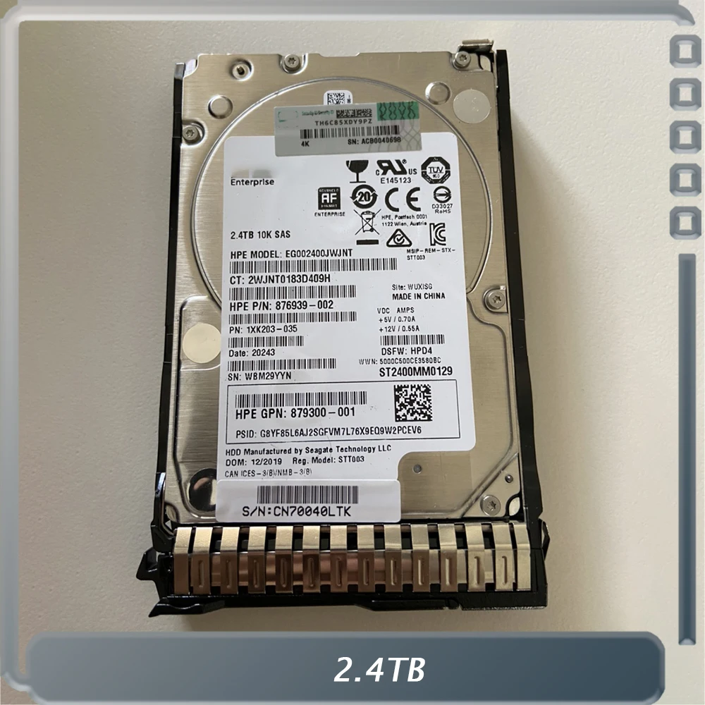 

2.4TB For HPE 881457-B21 SAS 12G 10K 2.5 HDD 881507-001 Hard Disk
