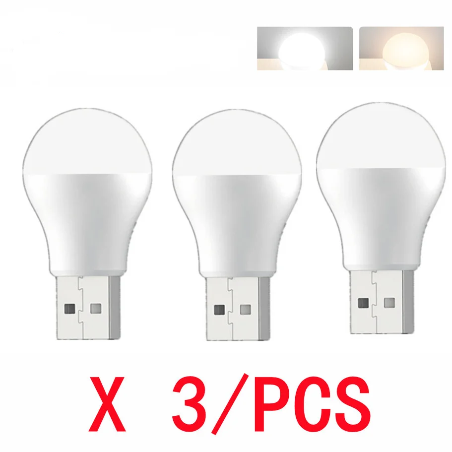 

USB Plug Night Light Lamp Portable USB Small Book Lamps Computer Mobile Power Charging LED Eye Protection Reading Mini Light