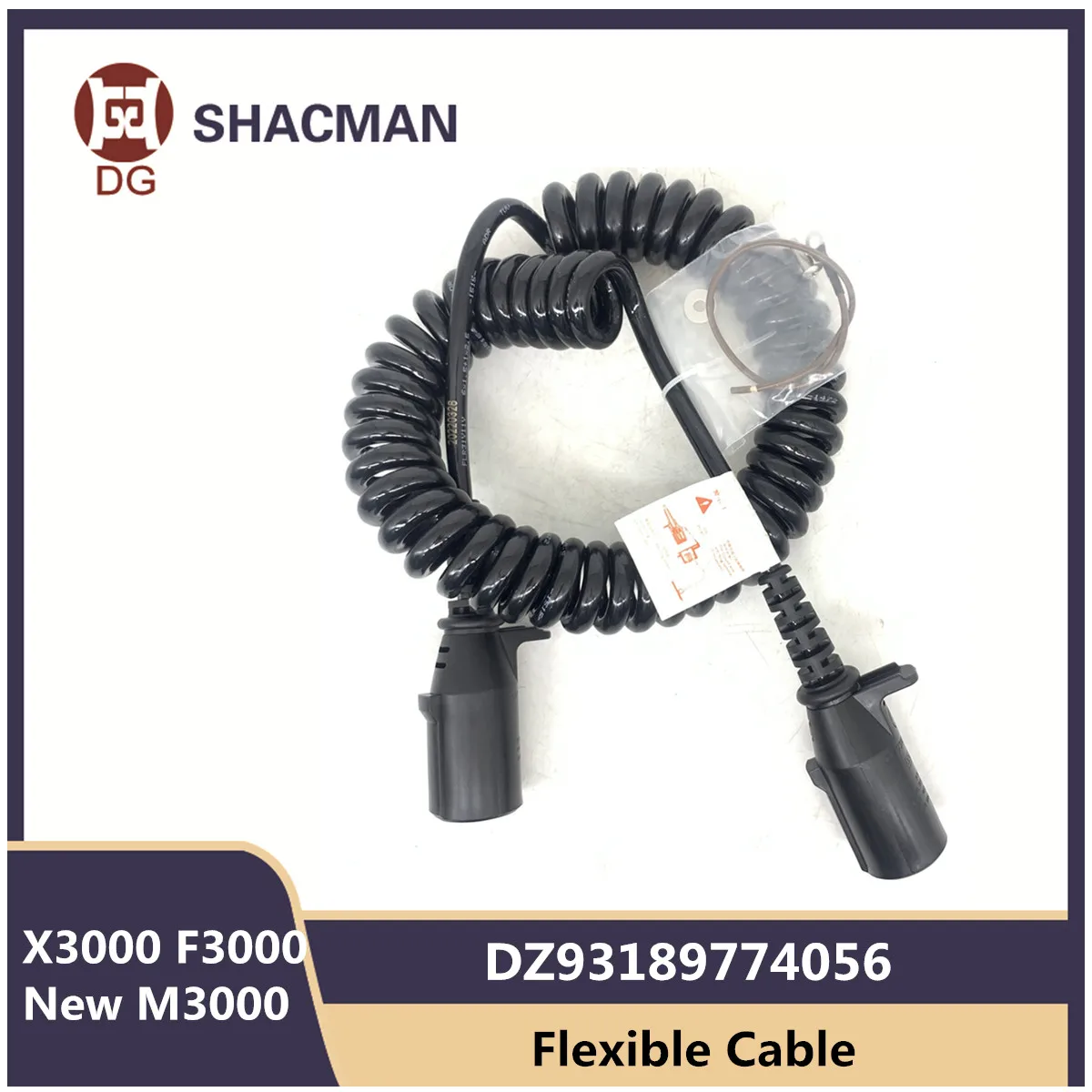 DZ93189774056 Flexible Cable Assembly for SHACMAN Shaanxi X3000 F3000 new M3000 Tractor Trailer Elastic Cable Original parts all wheel drive rocker switch dz95189582514 for shacman delong f3000 m3000 x3000 truck parts