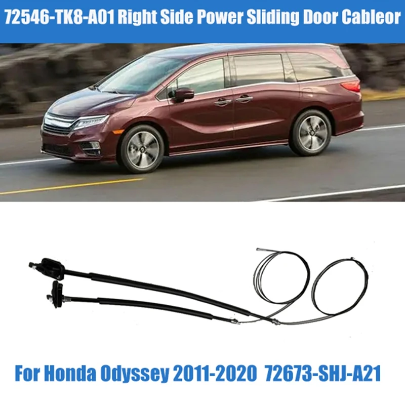 2 pcs power sliding door cable 72546 tk8 a01 replacement for honda