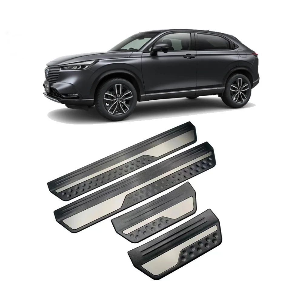 Per Honda Vezel Hrv Hr-V Hrv 2021 2022 Auto Door Sill Plate Trim Soglia In Acciaio Inox Kick Pedal Scuff Sticker Car Styling
