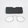 2024 Titanium Mini Reading Glasses Clip Nose Round Optical Glasses With Box Wallet Portable Prescription Eyewear Degree 1 To 3 2