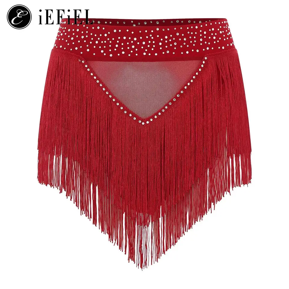1 Vestito con Frange di Paillettes, Gonna con Paillettes di Danza