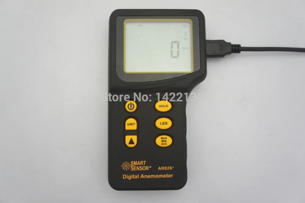 AR826+ Digital Anemometer Air Flow Meter Wind Speed Gauge Tester with LCD Display for HVAC Weather Measurement detail image 7