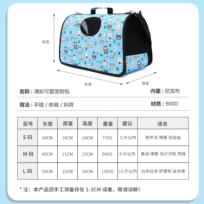 Transparent Cat Bag for Going Out Folding Portable Pet Backpack Hand-held Outing Bag Colorful Breathable Cross-body Cat