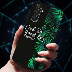 3D Floral Embossed Soft Silicone Phone Case - Elegant Back Cover Shell - -Samsung A35 5G (Frosted Black)