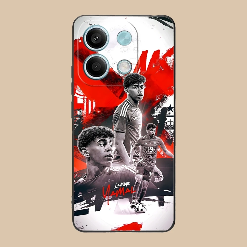 Lamine Yamal Black Soft Mobile Phone Case Cover Shell