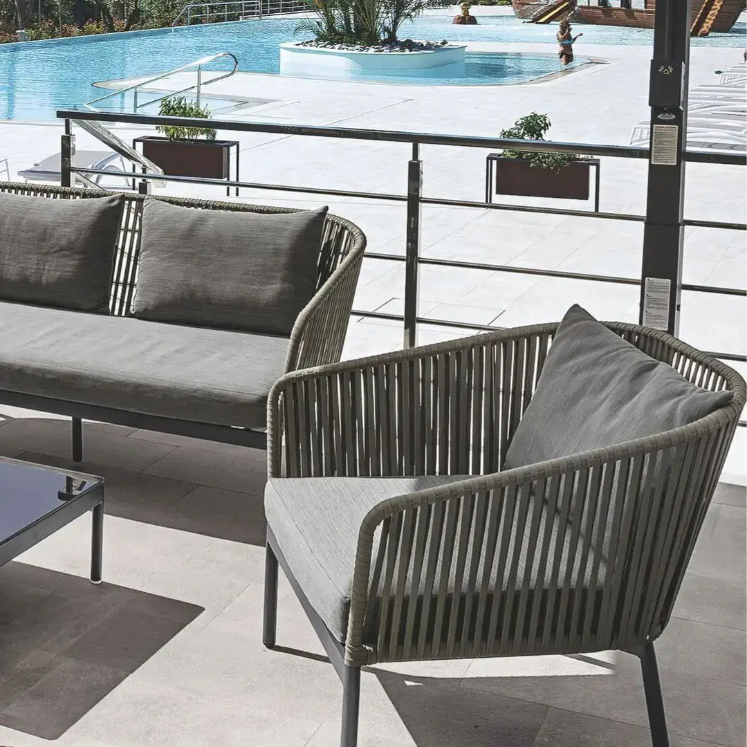 BFP Home Table Chair Set Furniture Rattan Garden Chair Coffee Shop Garden Outdoor Patio Furniture Rattan