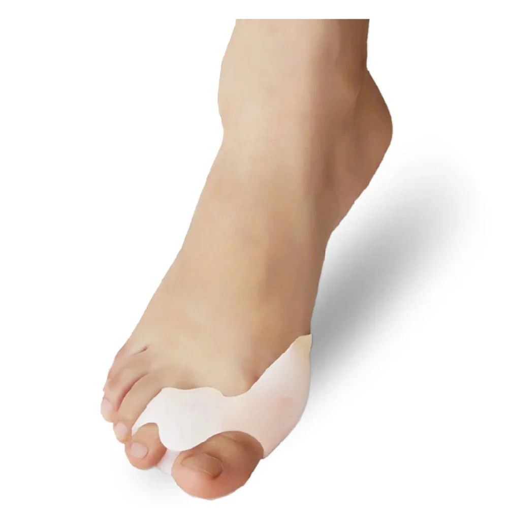 Toe Separators Toe Spreader Toe Corrector Finger Toe Separator Toe Protectors 2Pcs Silicone Toe Separator Soft Bunion Corrector Hallux Valgus Correction Straightener Toe Protector Pedicure Tool Foot Care
