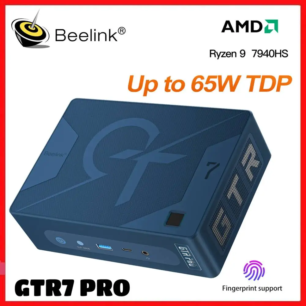 Beelink GTR7 Pro Gaming Mini PC Ryzen 9 7940HS Up to 65W TDP Support  Overclocked Ryzen7 7840HS GTR7 Desktop Mini Computer - AliExpress