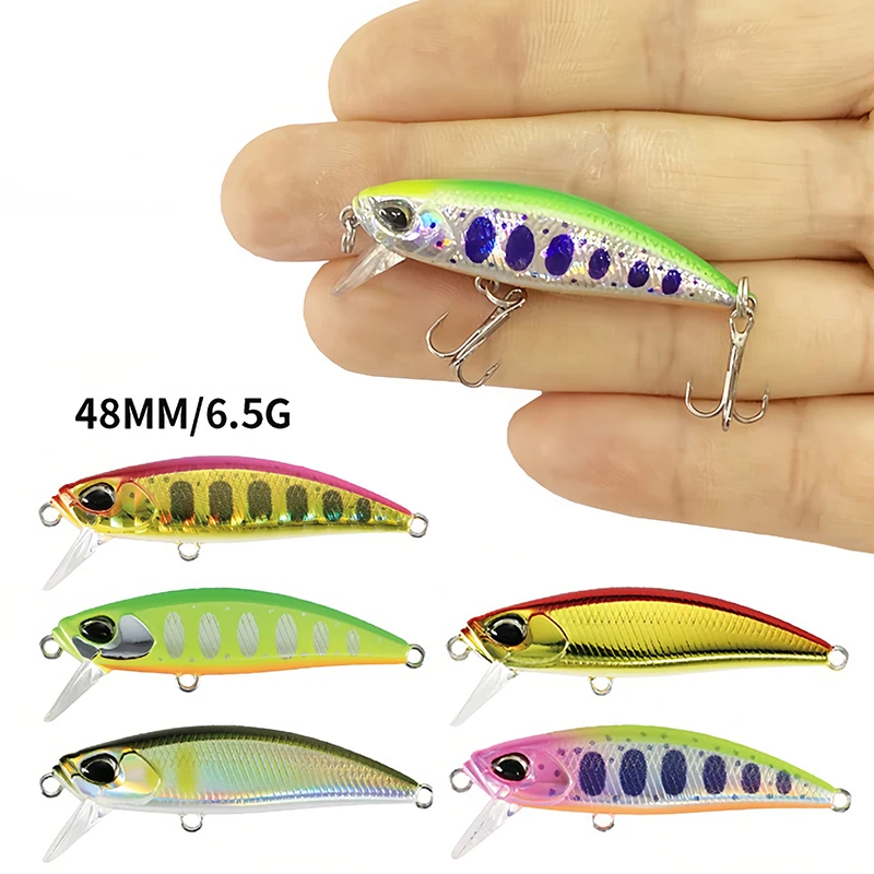 1Pcs Japanese Sinking Minnow 48mm 6.5g Fishing Lure Trout Peche Wobbler Fishing Artificial Bait Pesca Tackle Hard Bait
