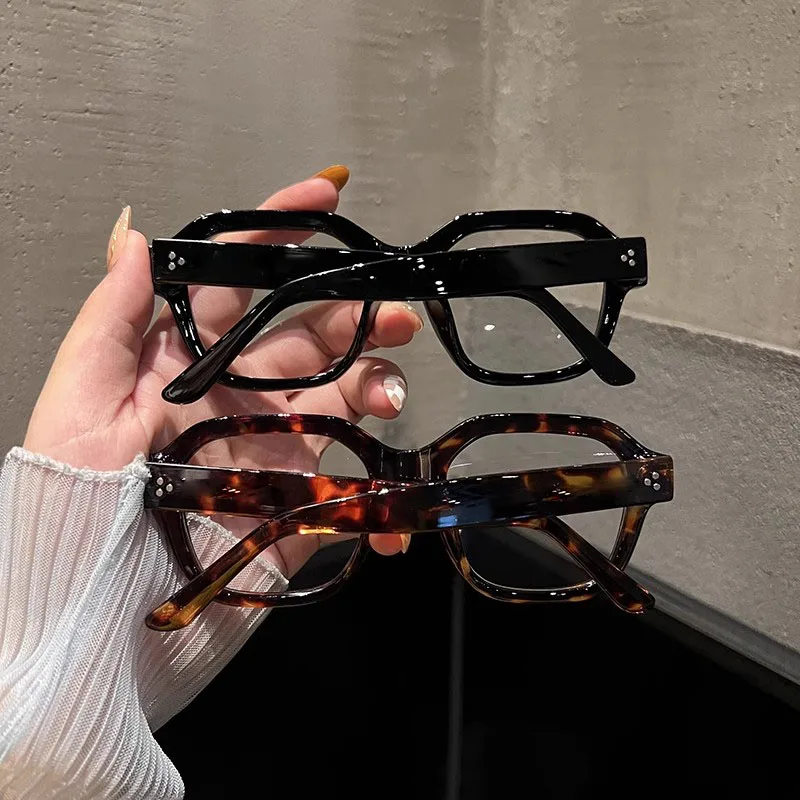 Retro Korea Style Eyeglasses Frame Student Transparent Oversized Computer Glasses Women Men Blue Light Blocking