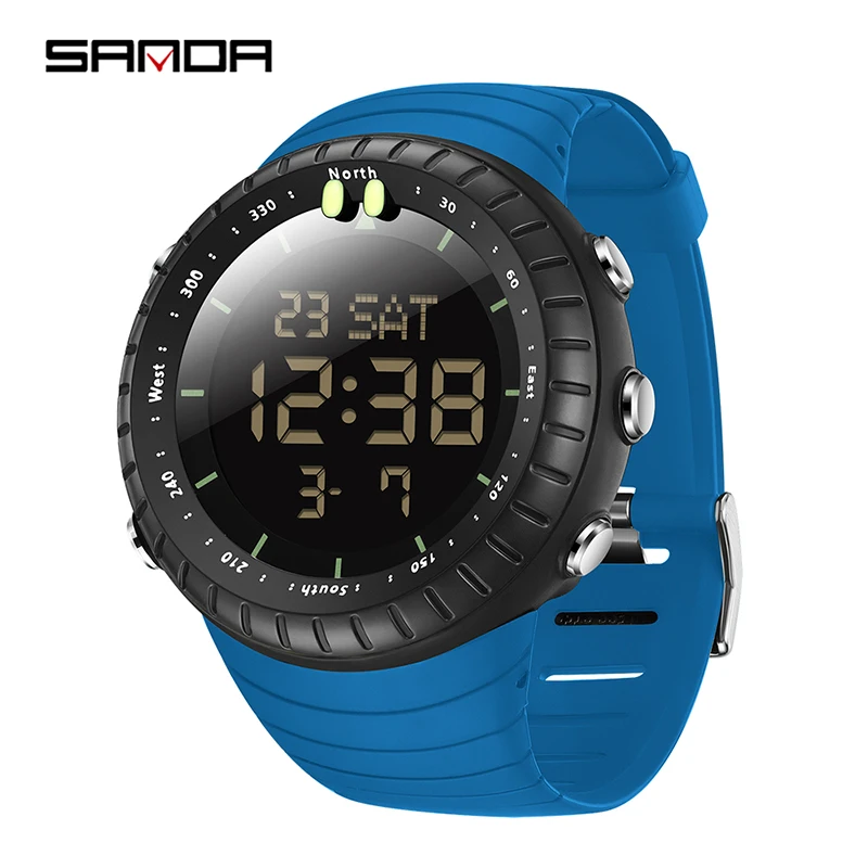 Luxury Waterproof LED Digital Sport Watch for Men - Shockproof with Alarm Clock