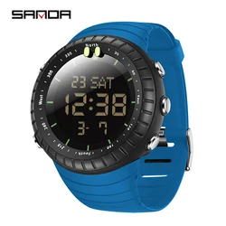 Luxury Waterproof LED Digital Sport Watch for Men - Shockproof with Alarm Clock (6184 blue)