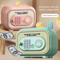 Children Piggy Banks Save Finger Print Girl DIY Electronic Money Box Savings Password Ersonalized Cash Register Toy Kid Gifts 2