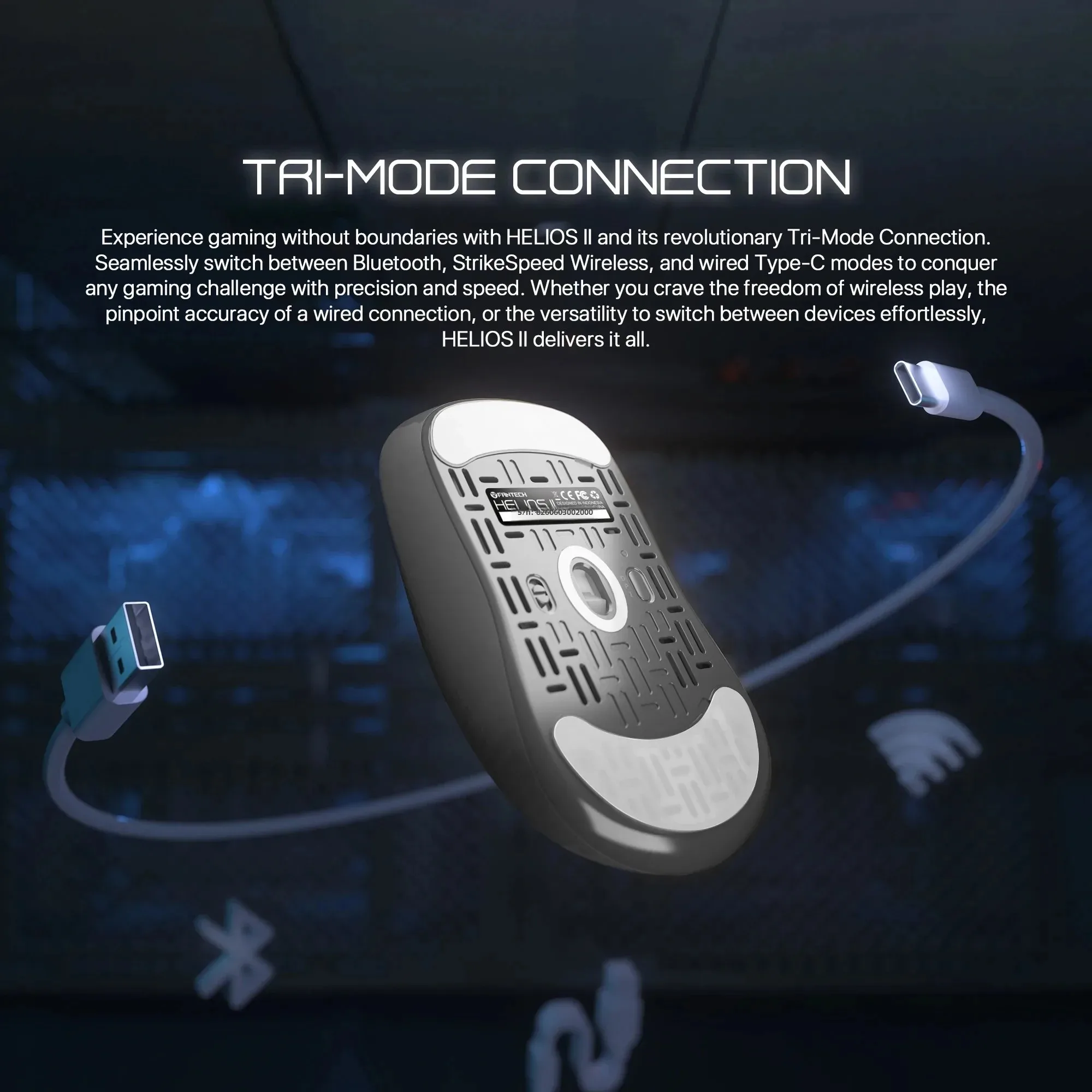 Gaming Mouse Wireless Mouse Wireless Gaming Mouse Wired Mouse Wireless Optical Mouse FANTECH HELIOS II XD3v3 Wireless and Wired Gaming Mouse PAM3395 TTC Gold Switch 26000DPI Optical Mouse 55g Mice for Gamer