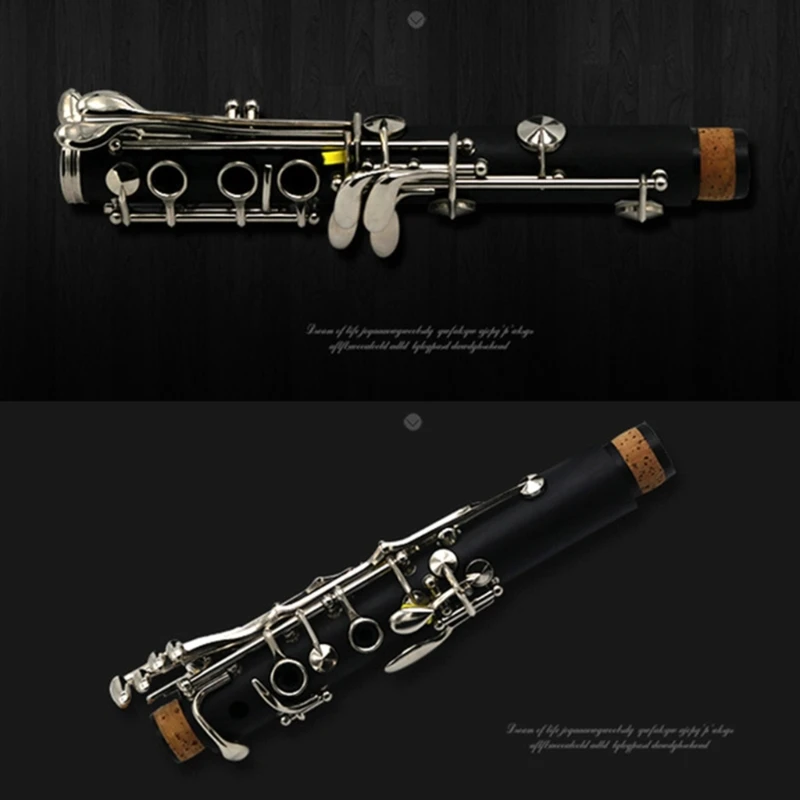Bb Flat Clarinet 17 Keys Bakelite Professional Woodwind Instrument Tenor Clarinet with Box Reeds Musical Instrument