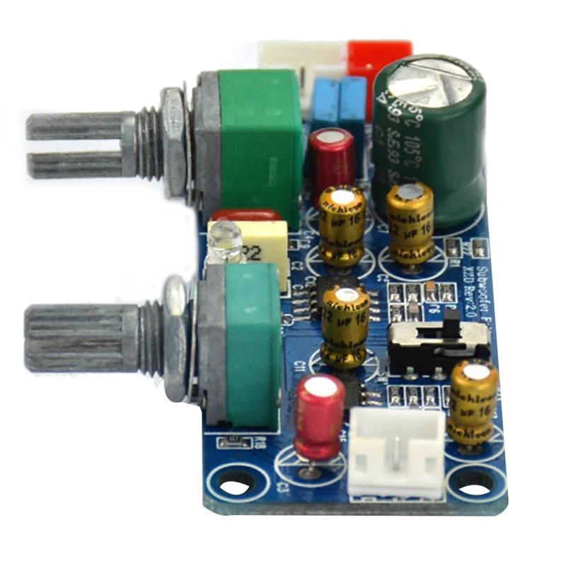 Low Pass Filtro Baixo Subwoofer Preamp Amplificador Board Single Power dc 932v Pré-amplificador com Ajuste de Volume Baixo 2x