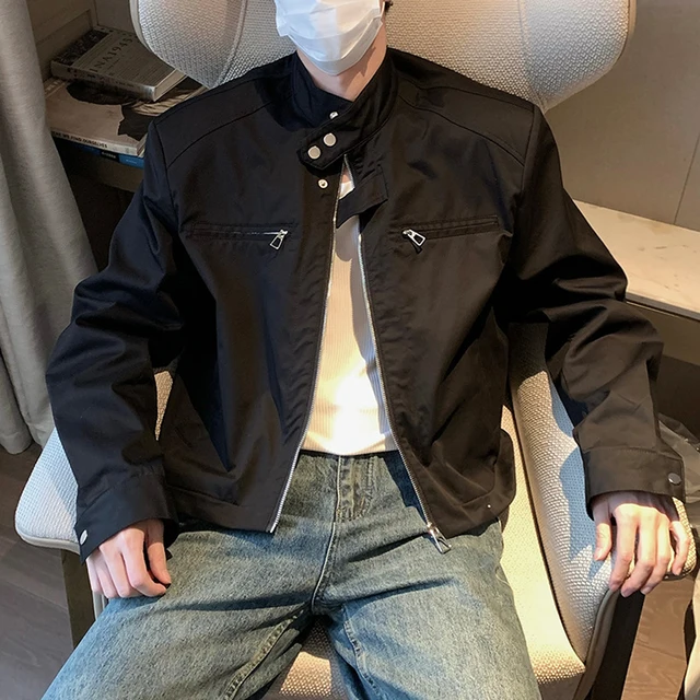 New Korean Style Jackets Mens Vibe Motorcycle Jacket Fashion Spring Outdoor Windproof Jacket High Street Outerwear Coat Male