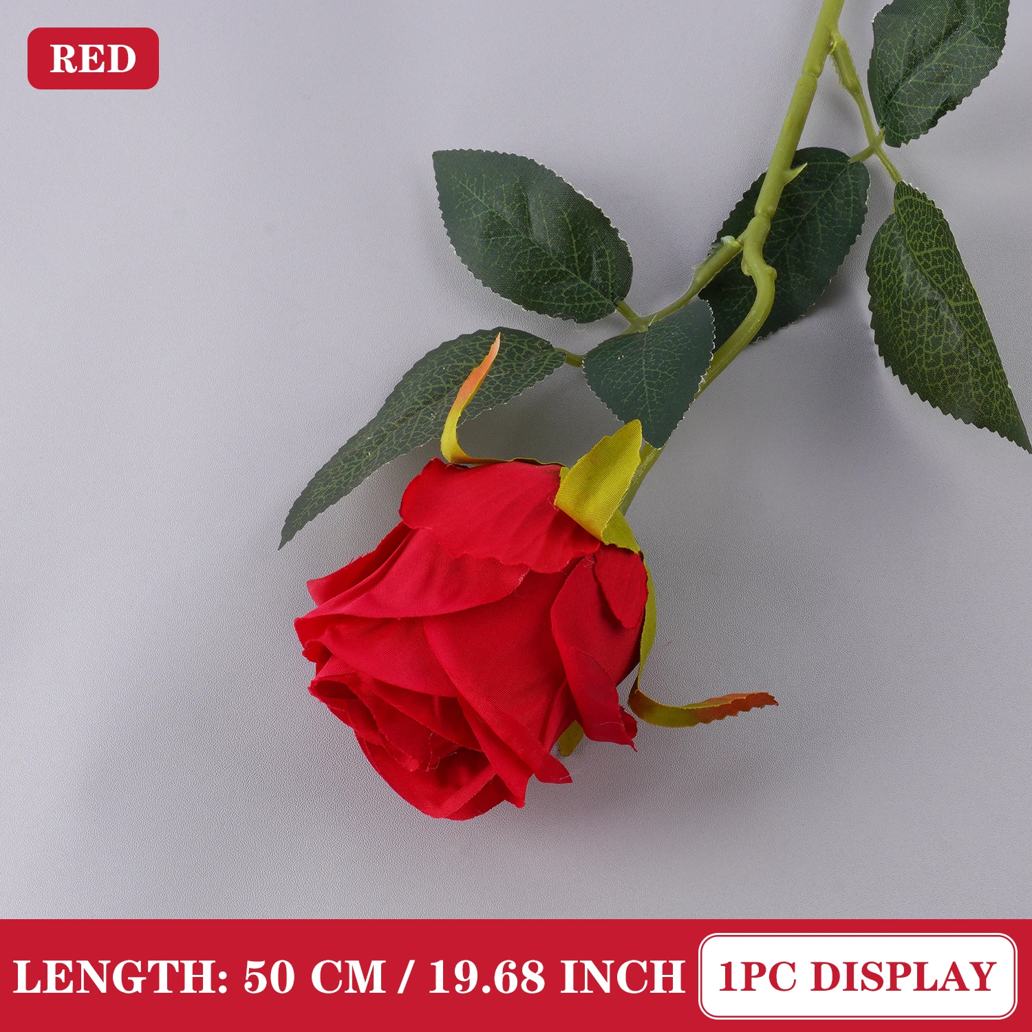 50 cm/19,68 Zoll künstliche Blumen Rose Blume künstliche rosa Rosen realistische gefälschte Rose für Hochzeit Zuhause Luxus Dekoration – Detail 10