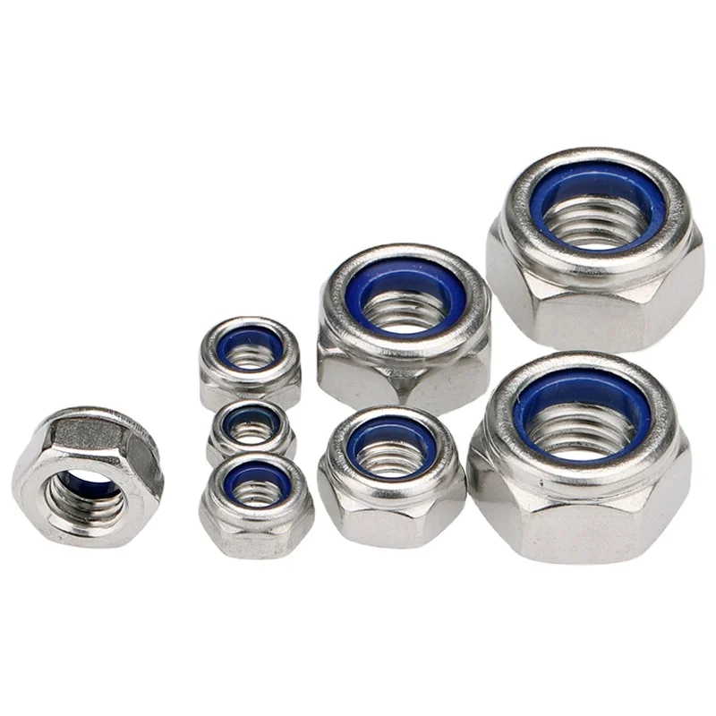 Description Picture 3 of item2pcs Nylock Nut Lock Nuts M14 M18 M16 M20 304 Stainless Steel Hex Self-locking Locking 316 Material