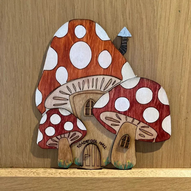 Dollhouse Mini Home Decorations Wood Fairy Elf Door Fairy Tale Gate Door Decoration Craft Ornaments Garden Courtyard Decoration 4