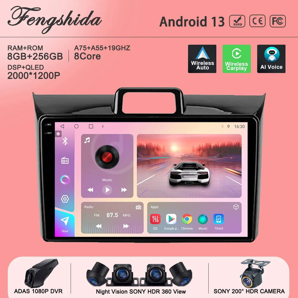 

Android 13 Multimedia For Toyota Corolla Axio 2 Fielder 3 E160 2012 - 2021 Auto Radio Stereo Head Unit GPS Navigation DashCam 5G
