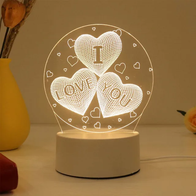 [최신|인기상품]led야광봉 => 창의적인 야간 조명 아크릴 침실 침대 옆 LED 테이블 램프, 휴일 이벤트 선물 시스템, 1pc [ChinaNOW | 추천상품]
