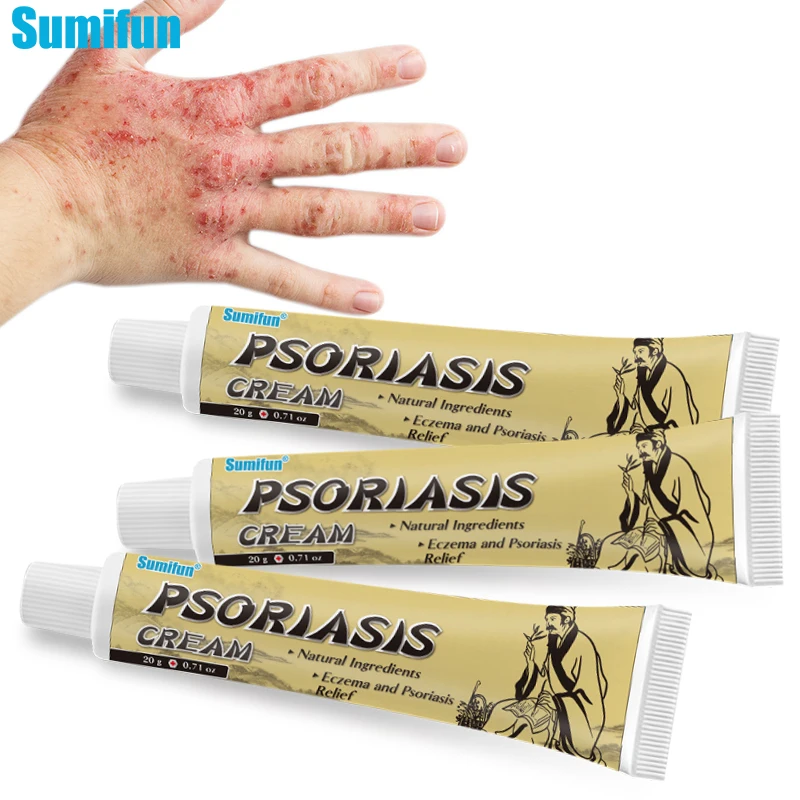 

3Pcs Sumifun Psoriasis Dermatitis Eczematoid Eczema Herpes Ointment Anti-Itch Chinese Herb Medical Skin Inflammation Care Cream