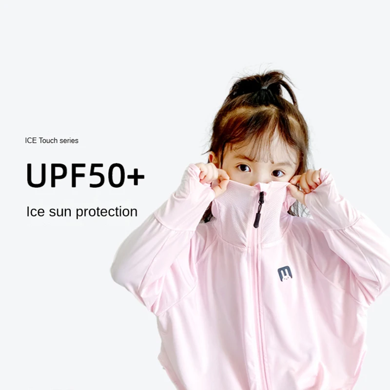 Ice Thin Children Outdoor Clothing Boys Breathable Hoodie Girls Summer Cycling Sunscreen Jacket Multicolor Kid Clothes_voghion.com