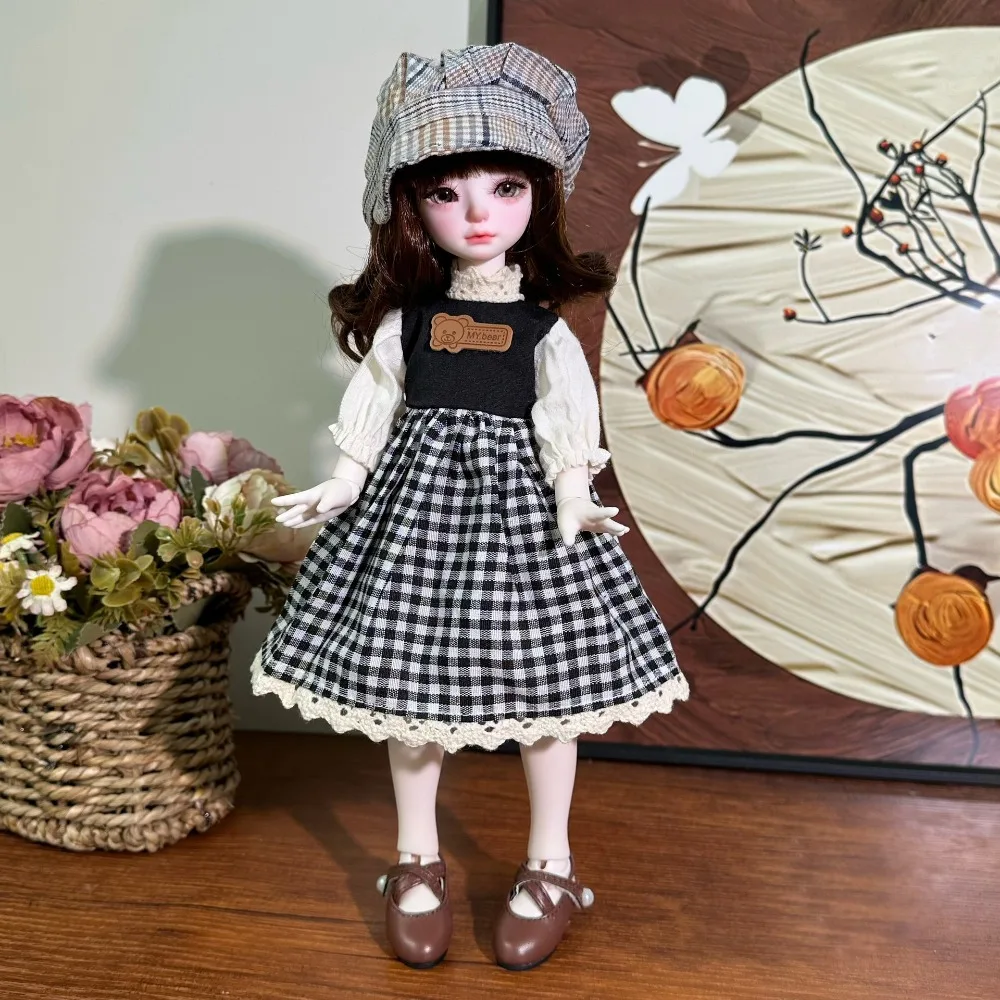 Sweet 1/6 30cm Doll 1/6 BJD Skirt Handmade DIY Doll'S Lolita Dress Replace Kids Gift 30cm Doll Clothes Cotton Doll
