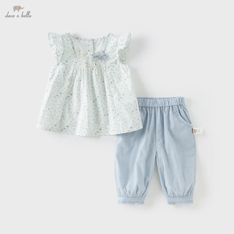 Floral Cotton Girls Summer Set 1