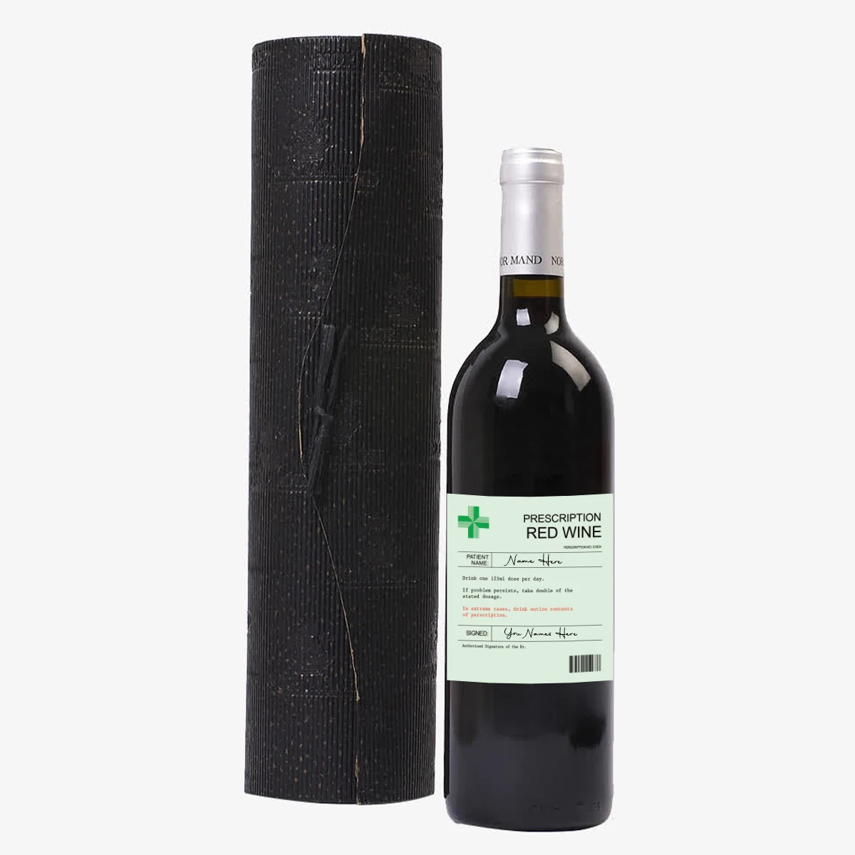 6-Pack Prescription-Themed Wine Bottle Stickers – Funny Christmas & Holiday Vinyl L... - SKU TWBS1743 - UGI Packaging