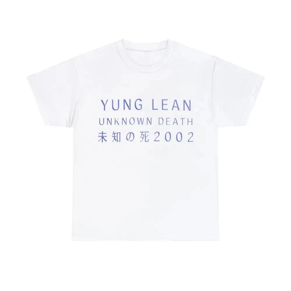 Yung Lean Unknown Death 2002 Album Tour Merch T-Shirt Musik Hip Hop Trendiges T-Shirt Männer Frauen Sommer T-Shirt Kleidung Streetwear Tops – Detail 5