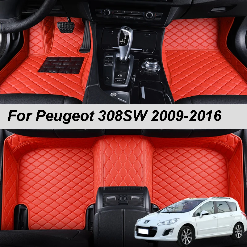 Tapis de sol de voiture pour Peugeot 308 2007-2022 ans Foot Coche  Accessoires Tapis