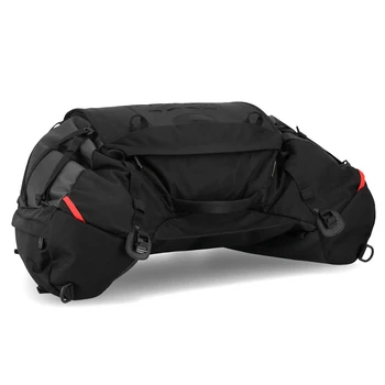 Borse da coda per moto Borse versatili ad alta capacità da 50 litri Maniglia per il trasporto Pacchetto posteriore Borsa impermeabile interna riflettente per sedile posteriore